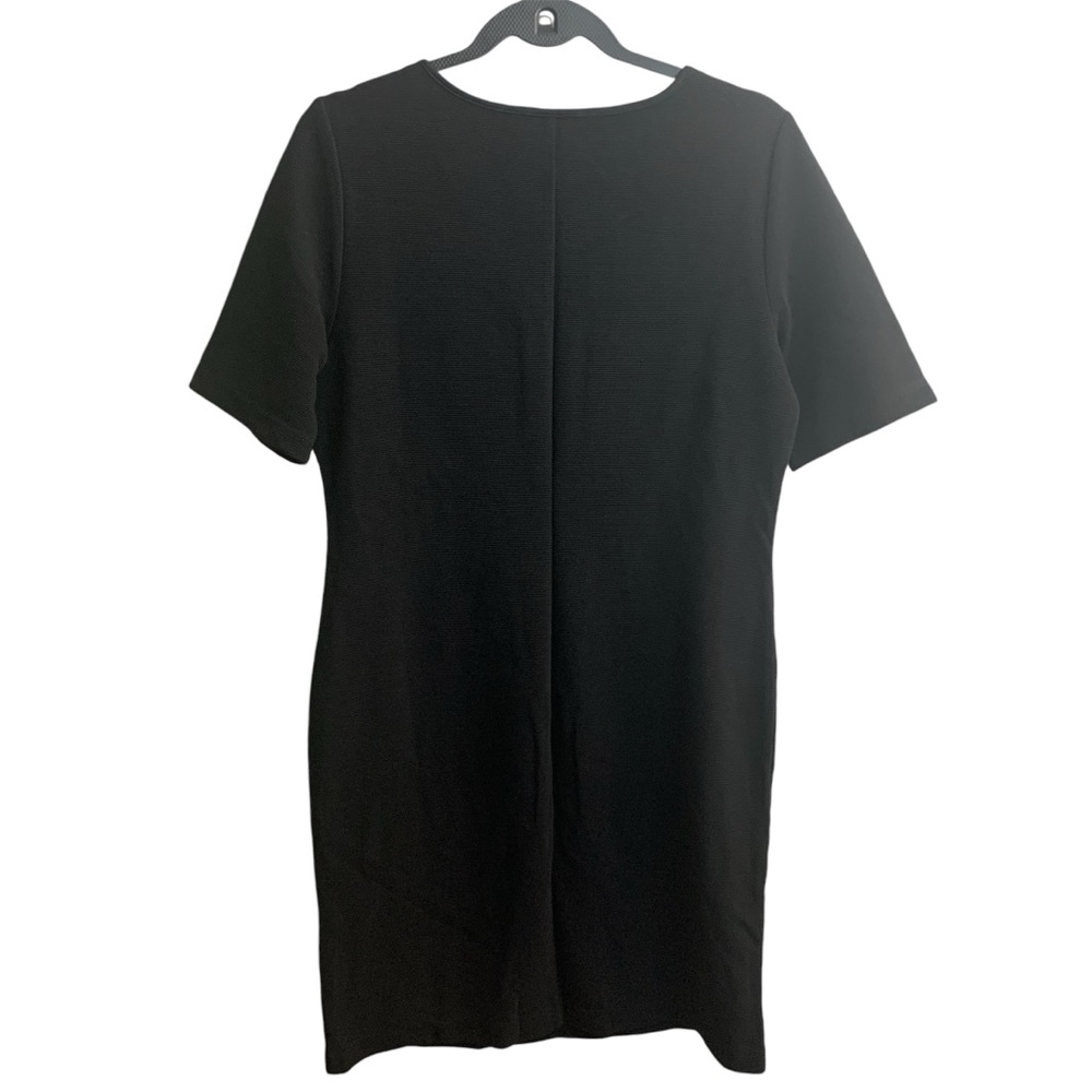 Mario Serrani Dress Women’s Medium black Ribbed Short Sleeve - Picture 2 of 4